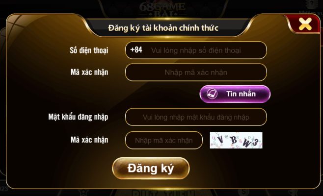 Hướng dẫn chi tiết Cách đăng ký 68 game bài đơn giản nhất