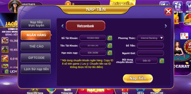 Hướng Dẫn Từng Bước Nạp Tiền Game Bài 68 cho người mới bắt đầu