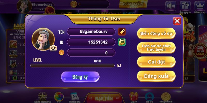 Hướng Dẫn Từng Bước Đăng Ký Game Bài 68